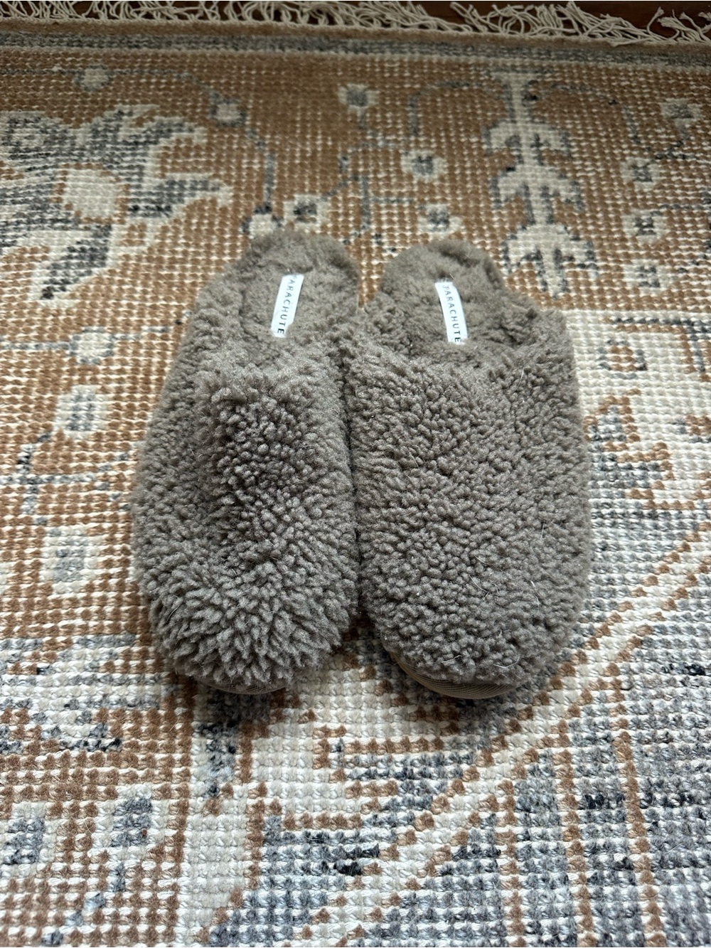 Parachute Shearling Wool Slippers Taupe Women’s S